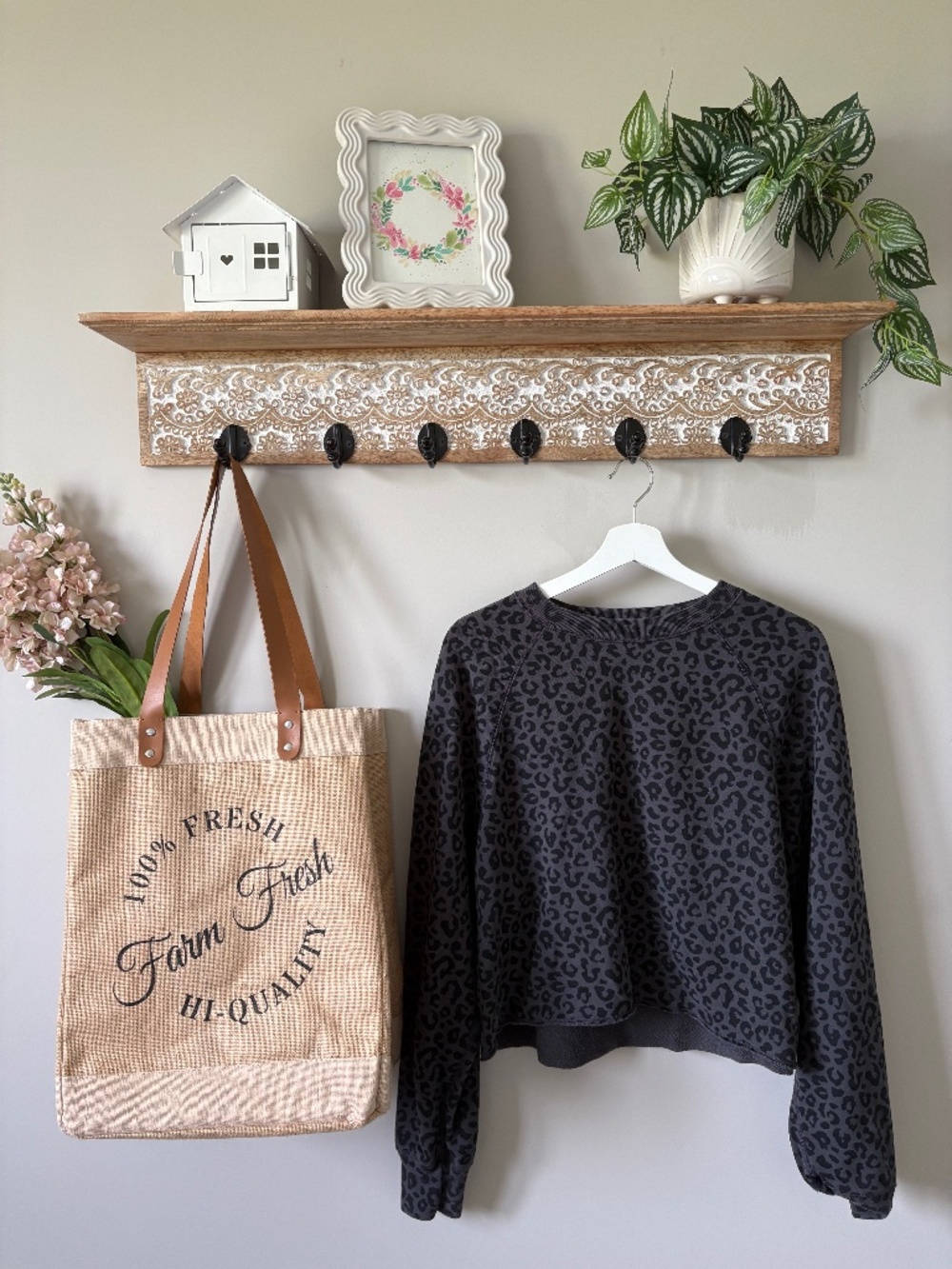 Charcoal Leopard Print Sweatshirt